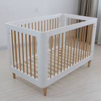 New style Custom Wood material  Baby cot Multi-function 3-in-1